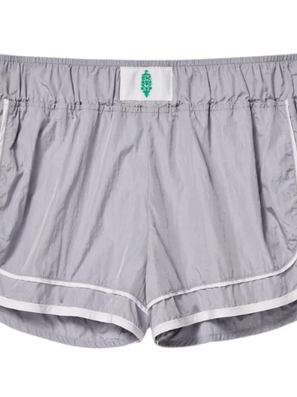 FP Movement by Free People Light Gray Athletic Shorts with Cream Trim